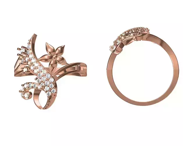 Wedding Engagement Women Ring STL JCD Details