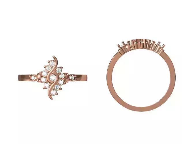 Wedding Engagement Women Ring STL JCD Details