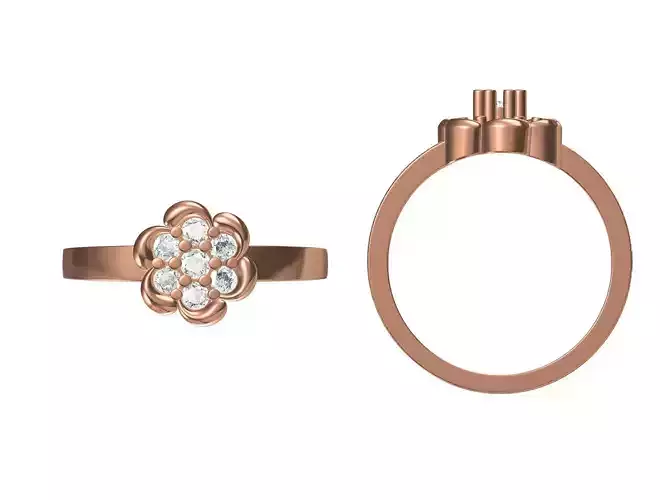 Wedding Engagement Women Ring STL JCD Details