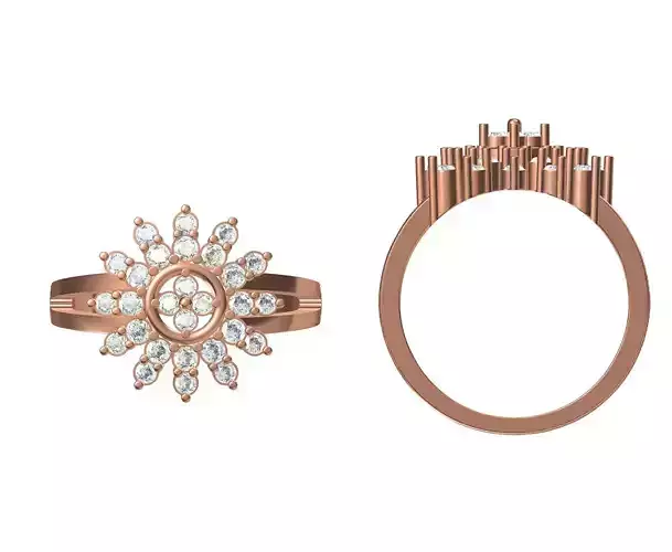 Wedding Engagement Women Ring STL JCD Details