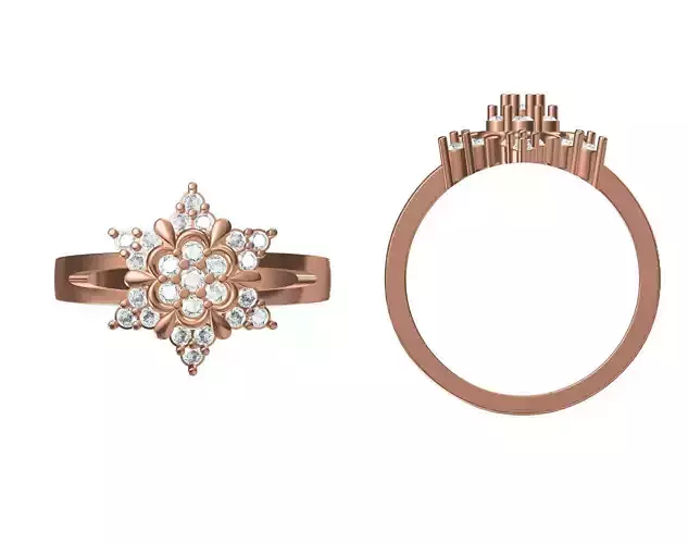 Wedding Engagement Women Ring STL JCD Details