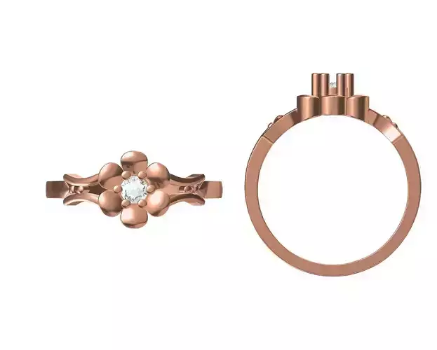 Wedding Engagement Women Ring STL JCD Details