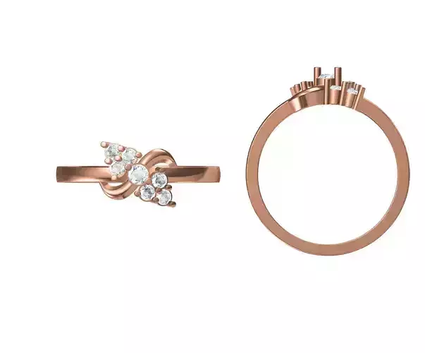 Wedding Engagement Women Ring STL JCD Details