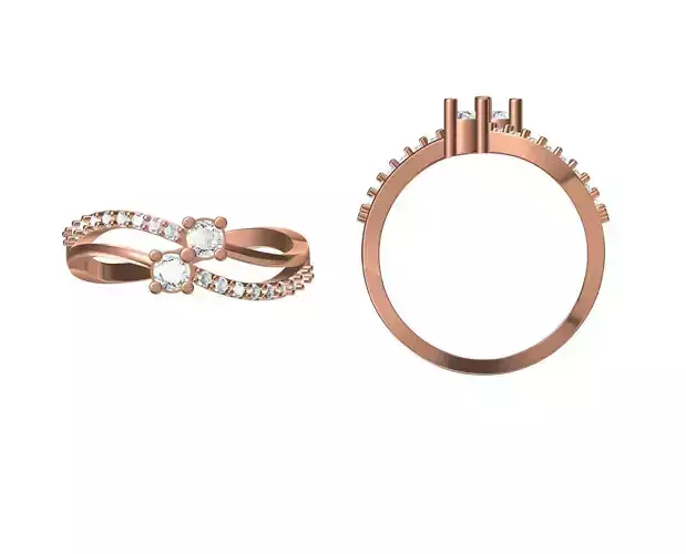 Wedding Engagement Women Ring STL JCD Details