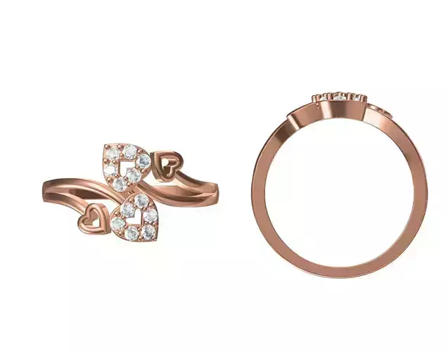 Wedding Engagement Women Ring STL JCD Details