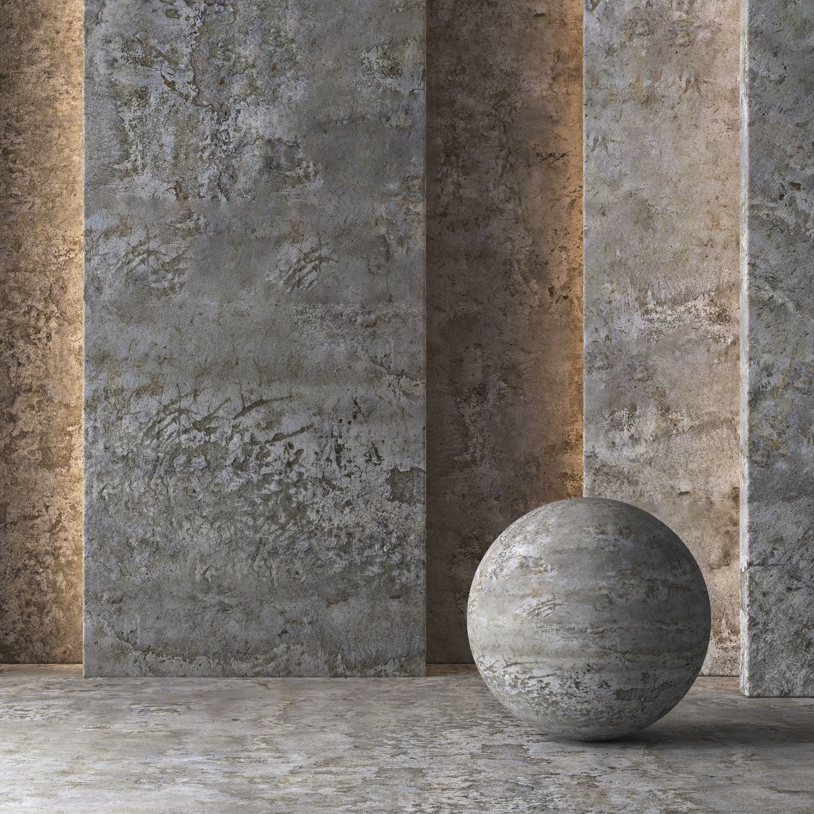 2 Aged Concrete Material 8K-Seamless - Tileable-DrCG No 56 3D model_1