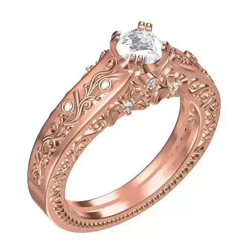 Antique Art Deco Filigree Engagement Ring