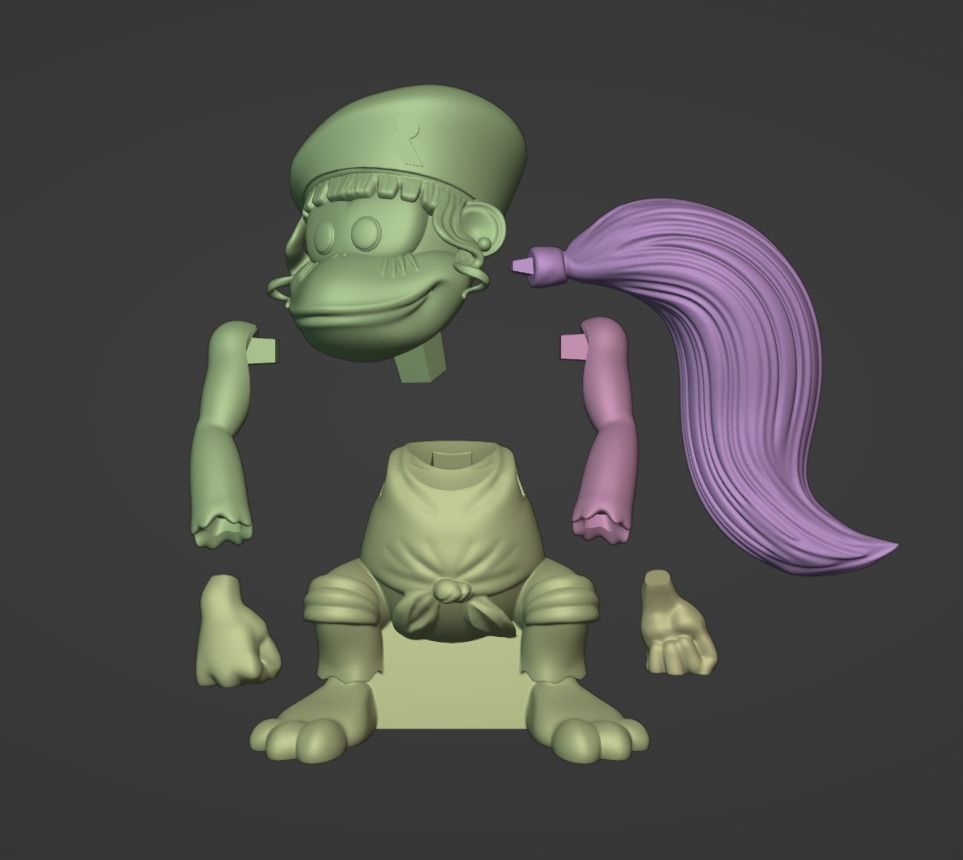 ChessPack Dixie Kong Rareware era 3D print model_4