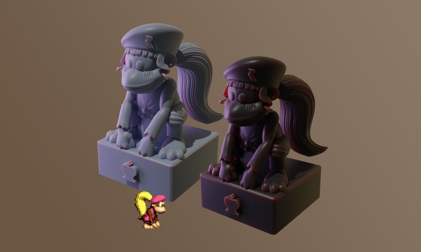 ChessPack Dixie Kong Rareware era 3D print model_2