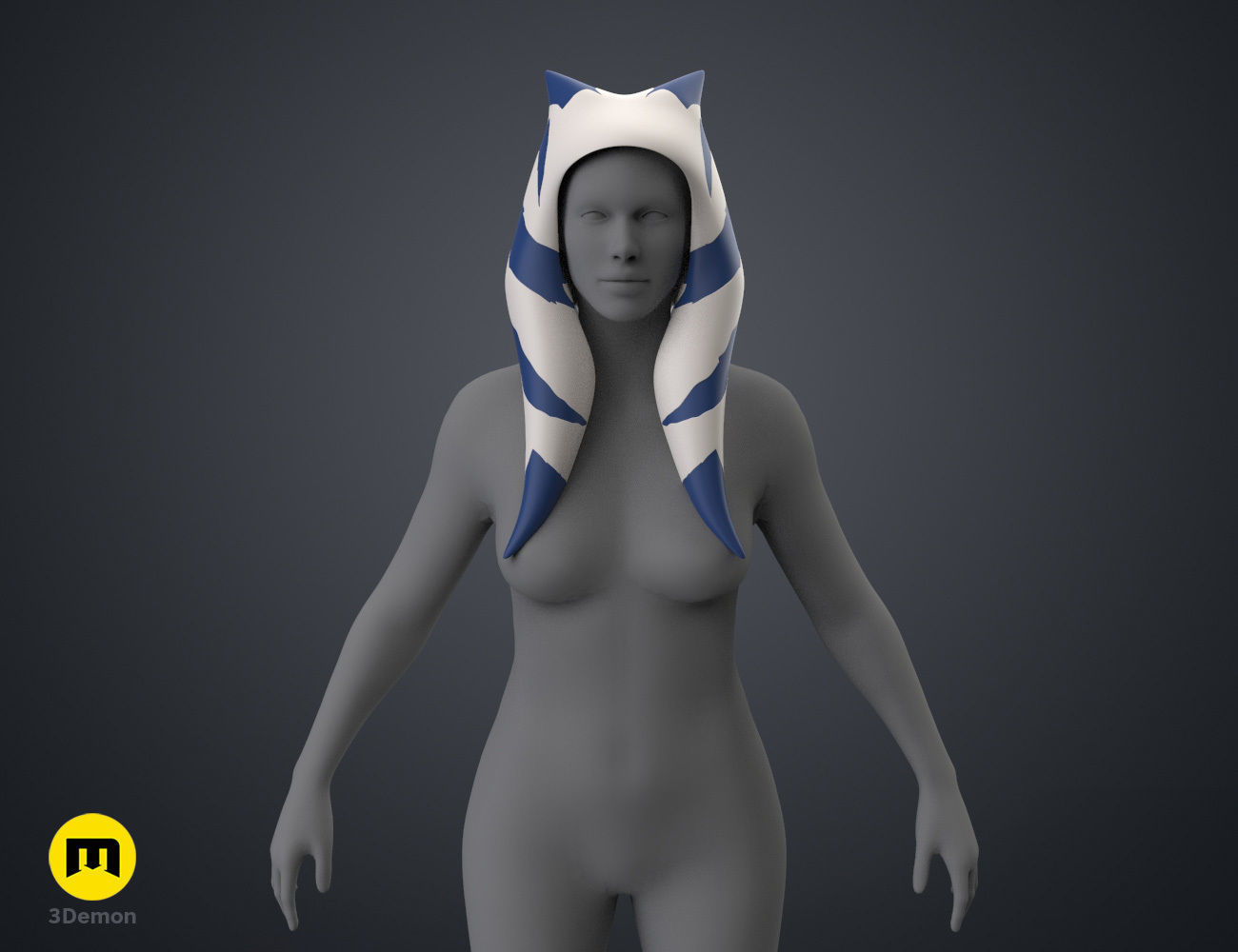 Ahsokas Lekku Mold - Star Wars Clone Wars 3D print model_2