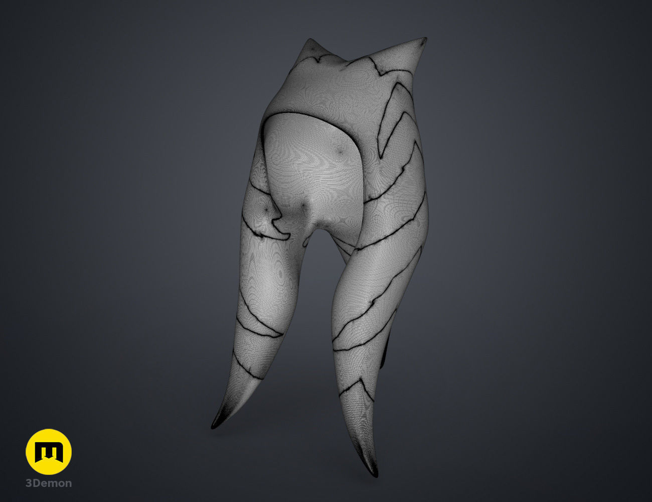 Ahsokas Lekku Mold - Star Wars Clone Wars 3D print model_10