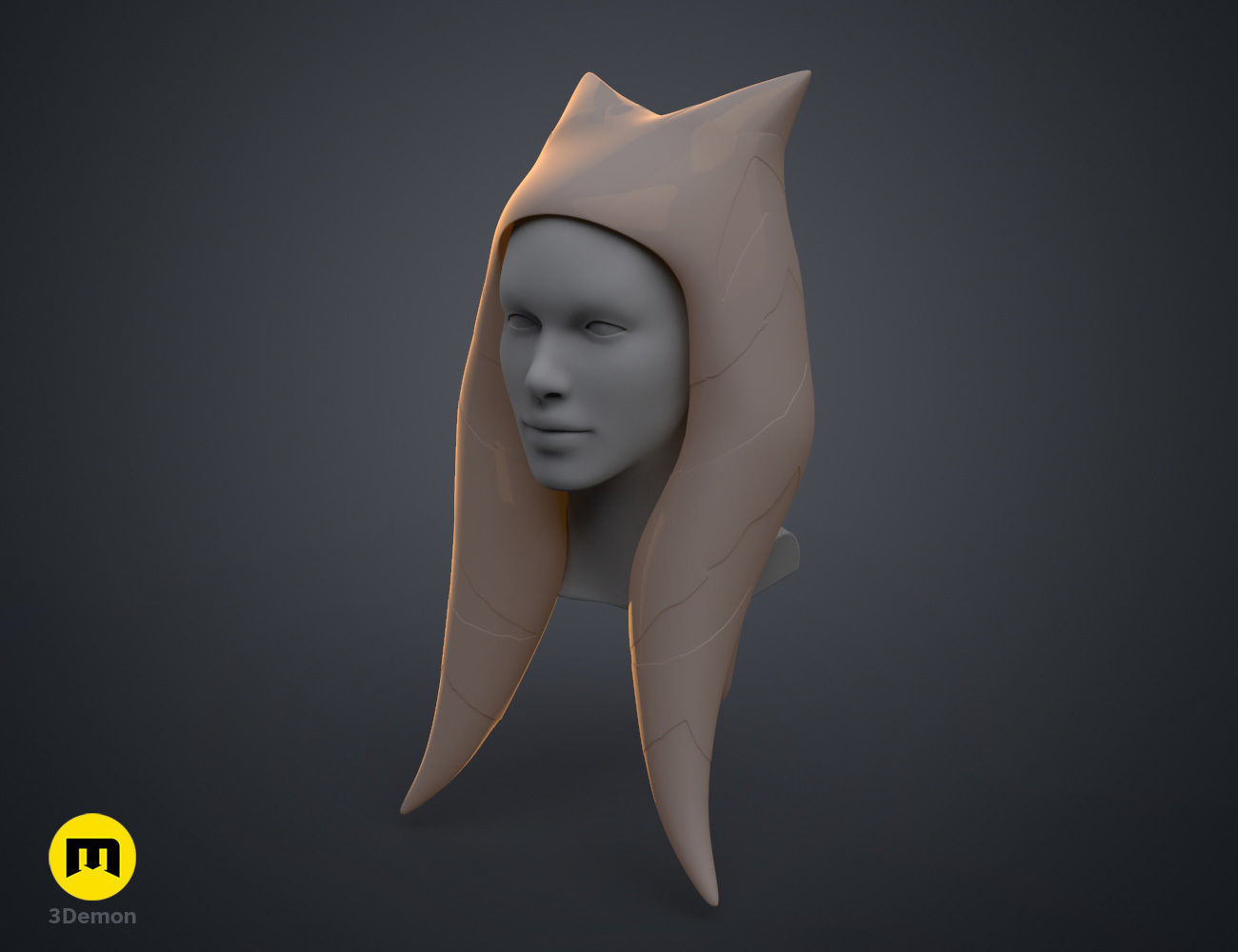 Ahsokas Lekku Mold - Star Wars Clone Wars 3D print model_7