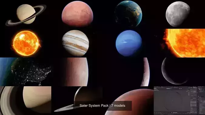 Solar System Pack 3D Model Collection