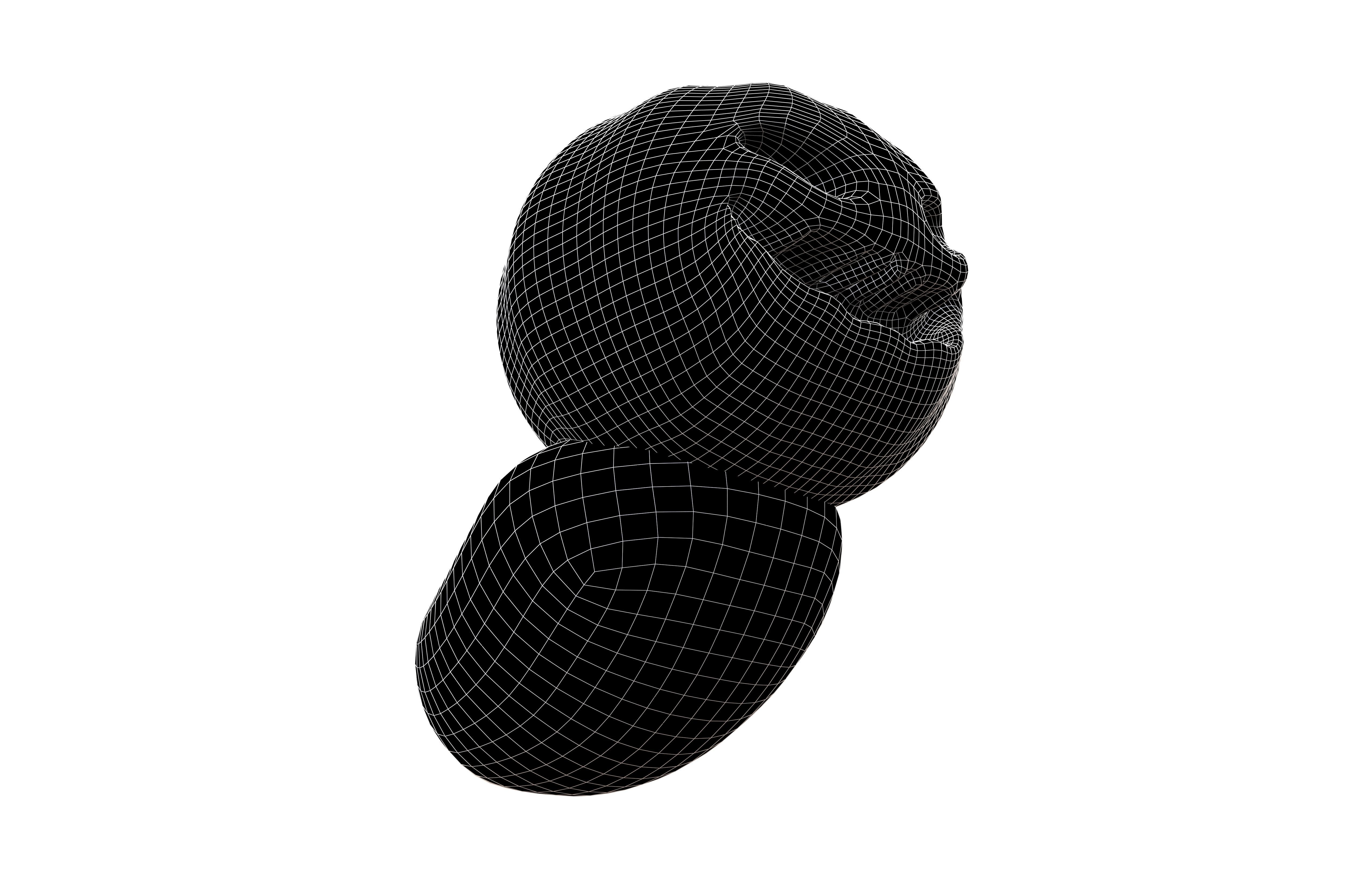 Halloween Pumpkin Ghost Character v1 002 Low-poly 3D model_7