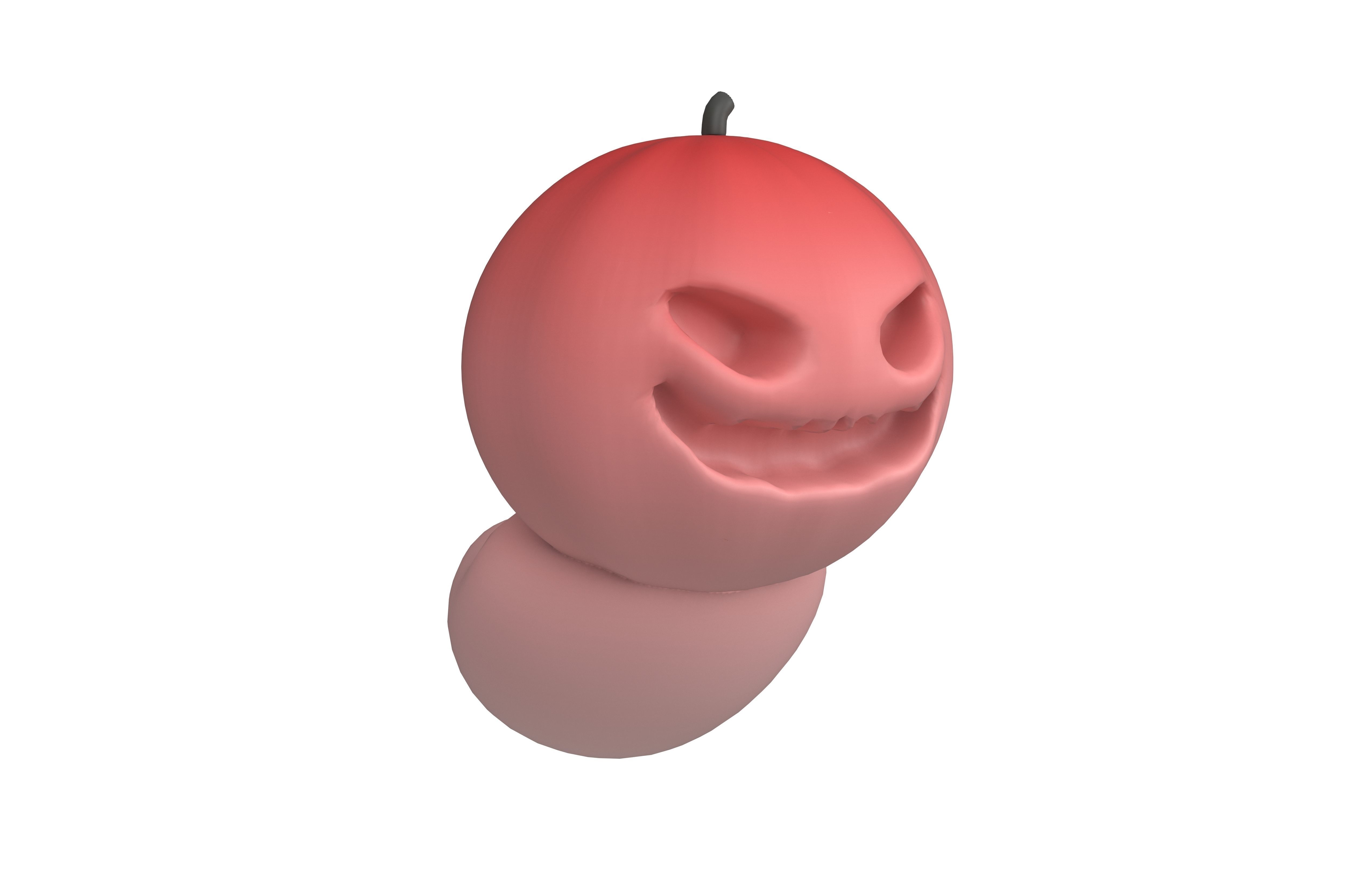 Halloween Pumpkin Ghost Character v1 004 Low-poly 3D model_1