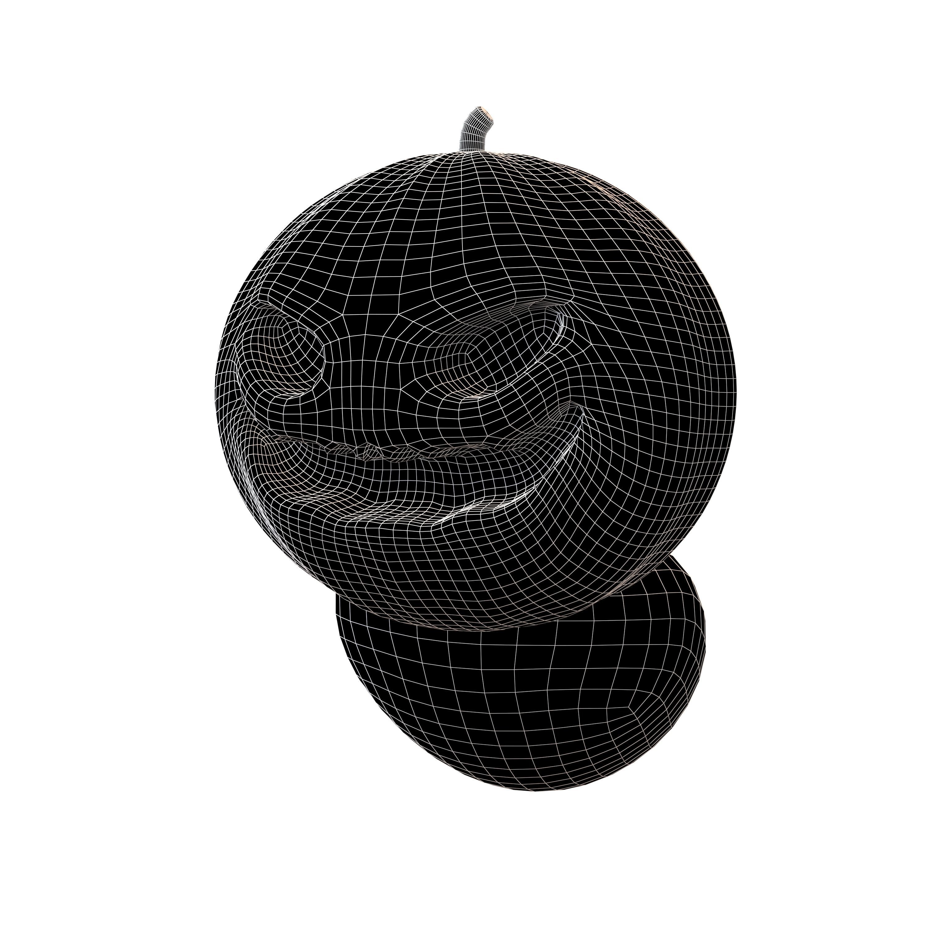 Halloween Pumpkin Ghost Character v1 004 Low-poly 3D model_4