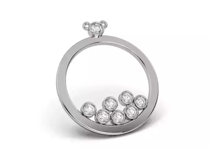 30 Round pendant with stones