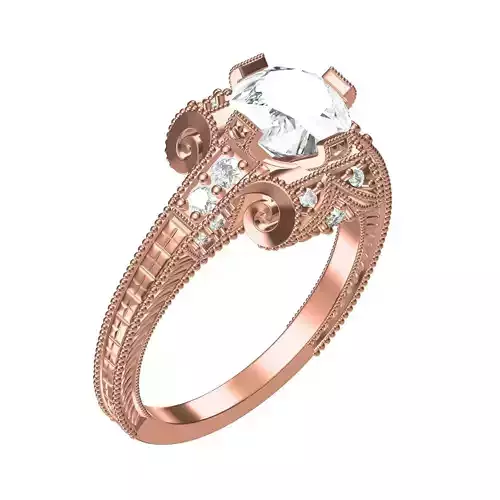 Unique Vintage Style Wedding Ring for Women 2