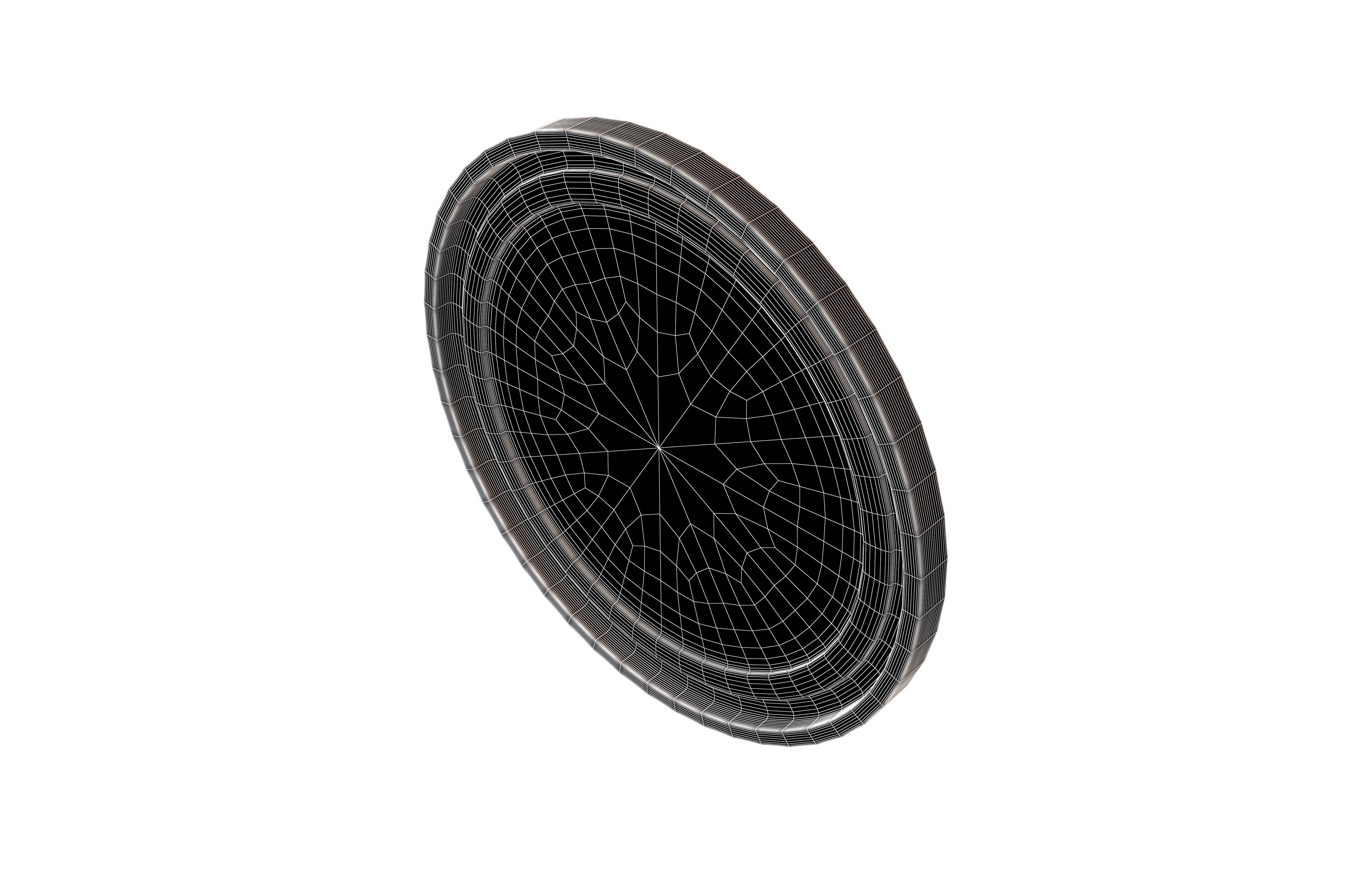 Round Mirror V1 001 Low-poly 3D model_5