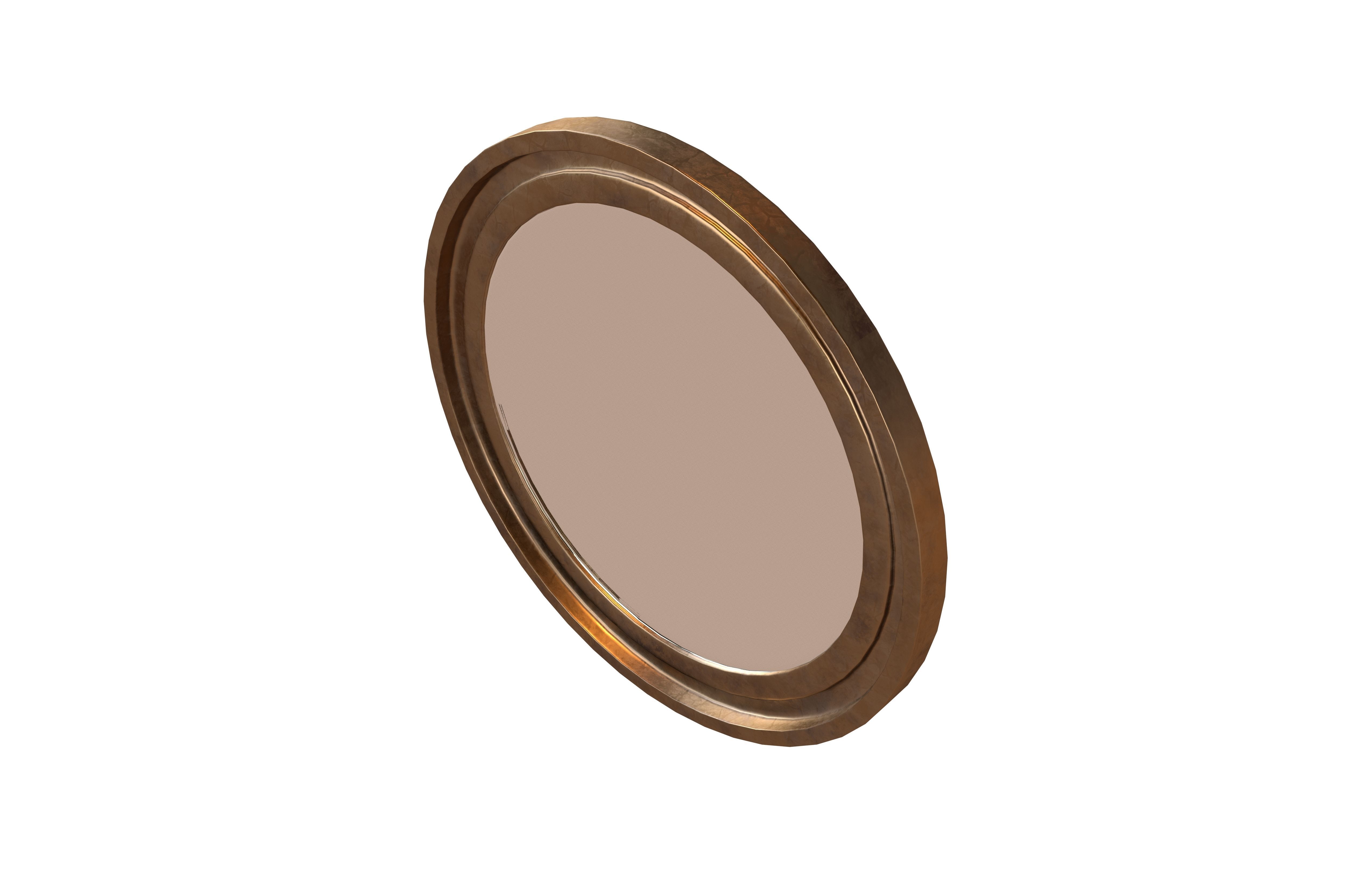 Round Mirror V1 001 Low-poly 3D model_3