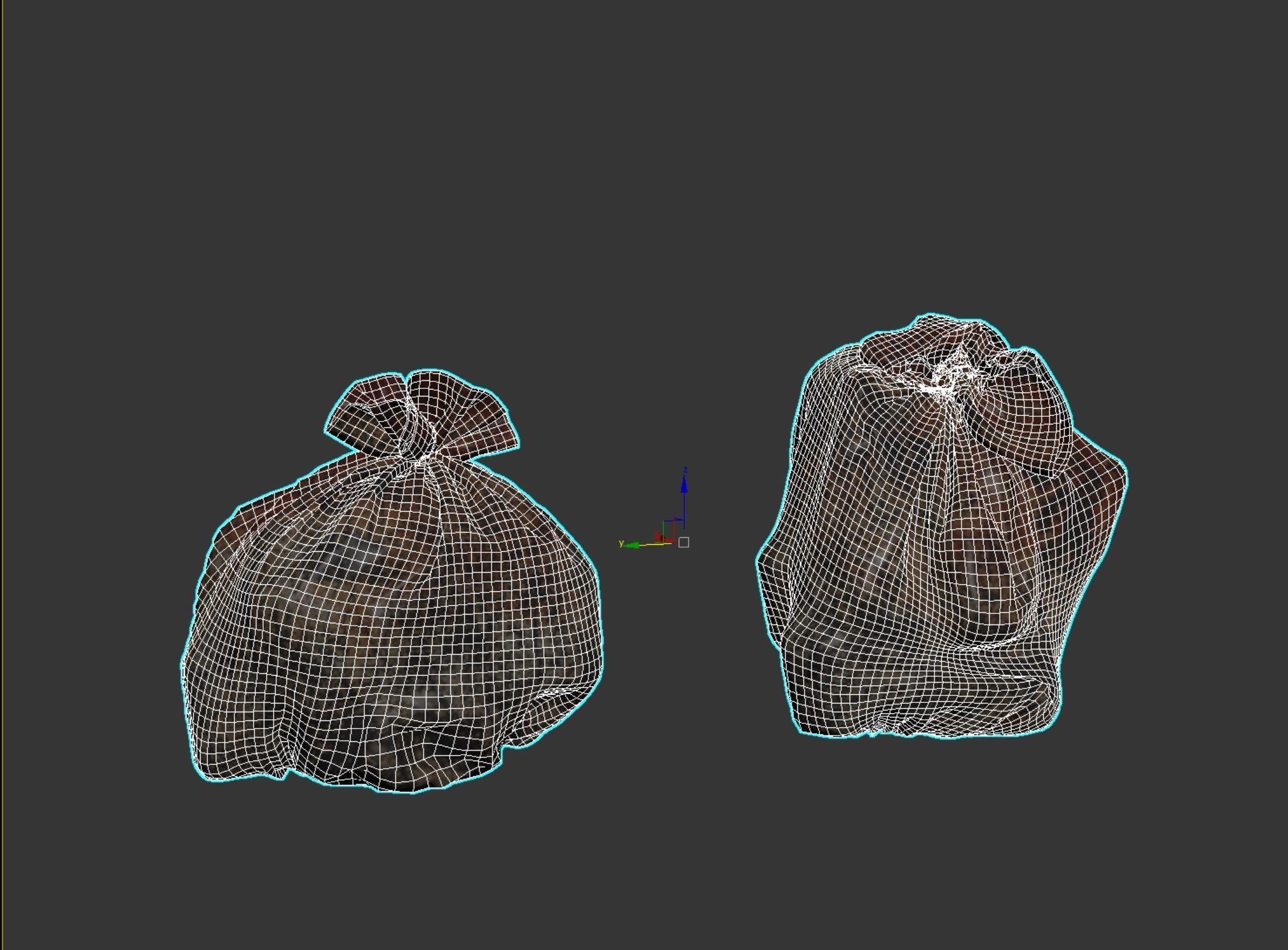 Trash bags Free low-poly 3D model_2