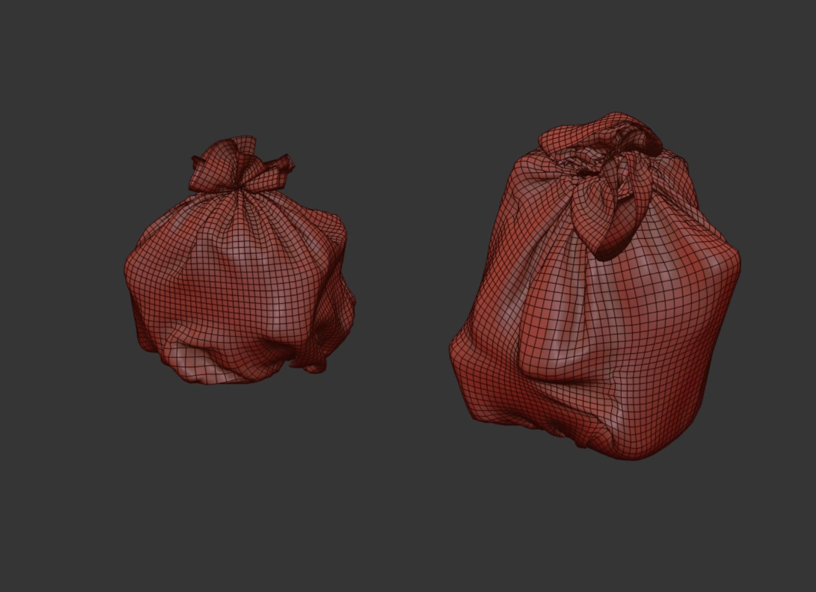 Trash bags Free low-poly 3D model_3