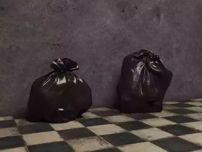 Trash bags Free low-poly 3D model