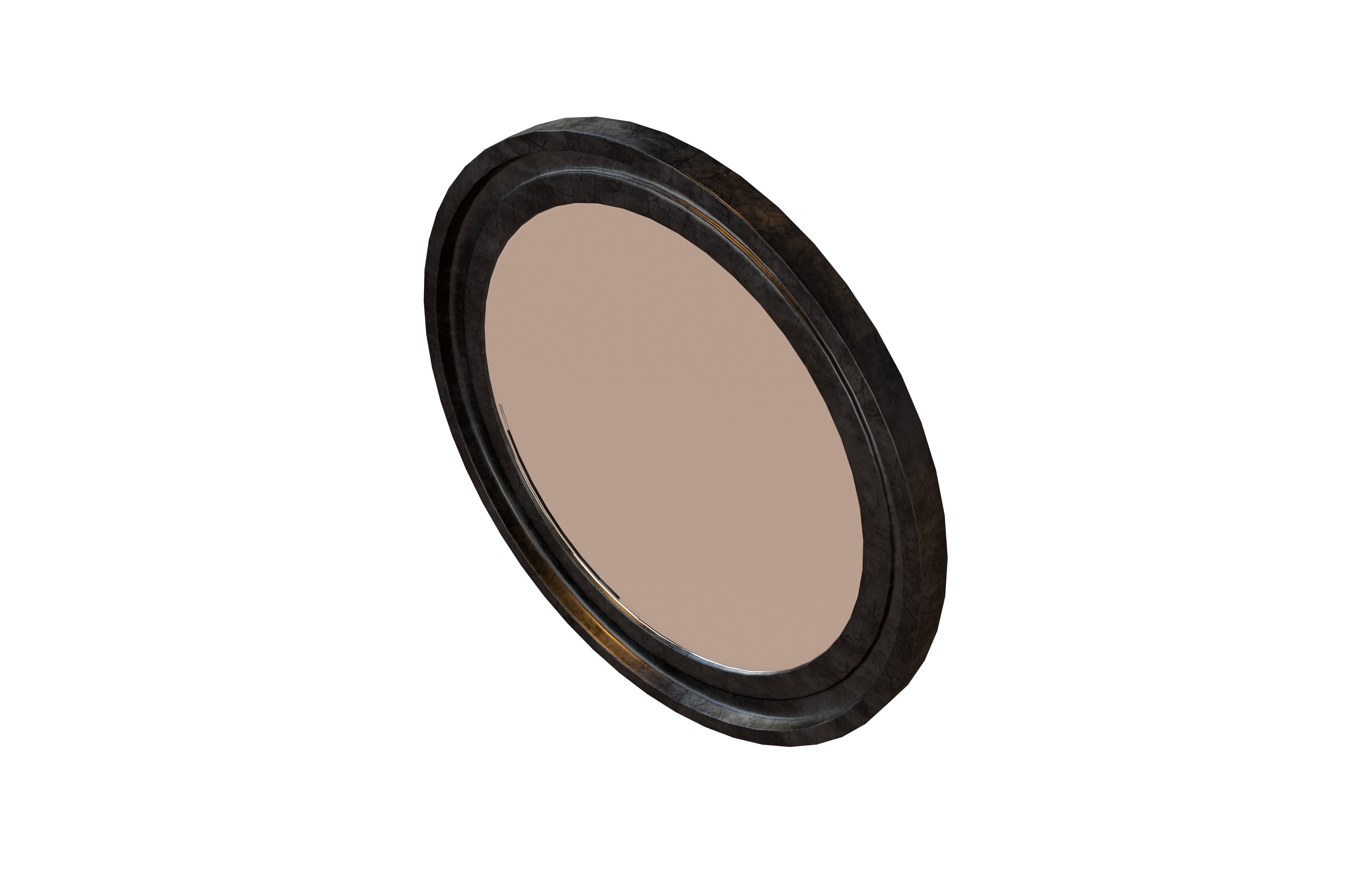 Round Mirror V1 003 Low-poly 3D model_2