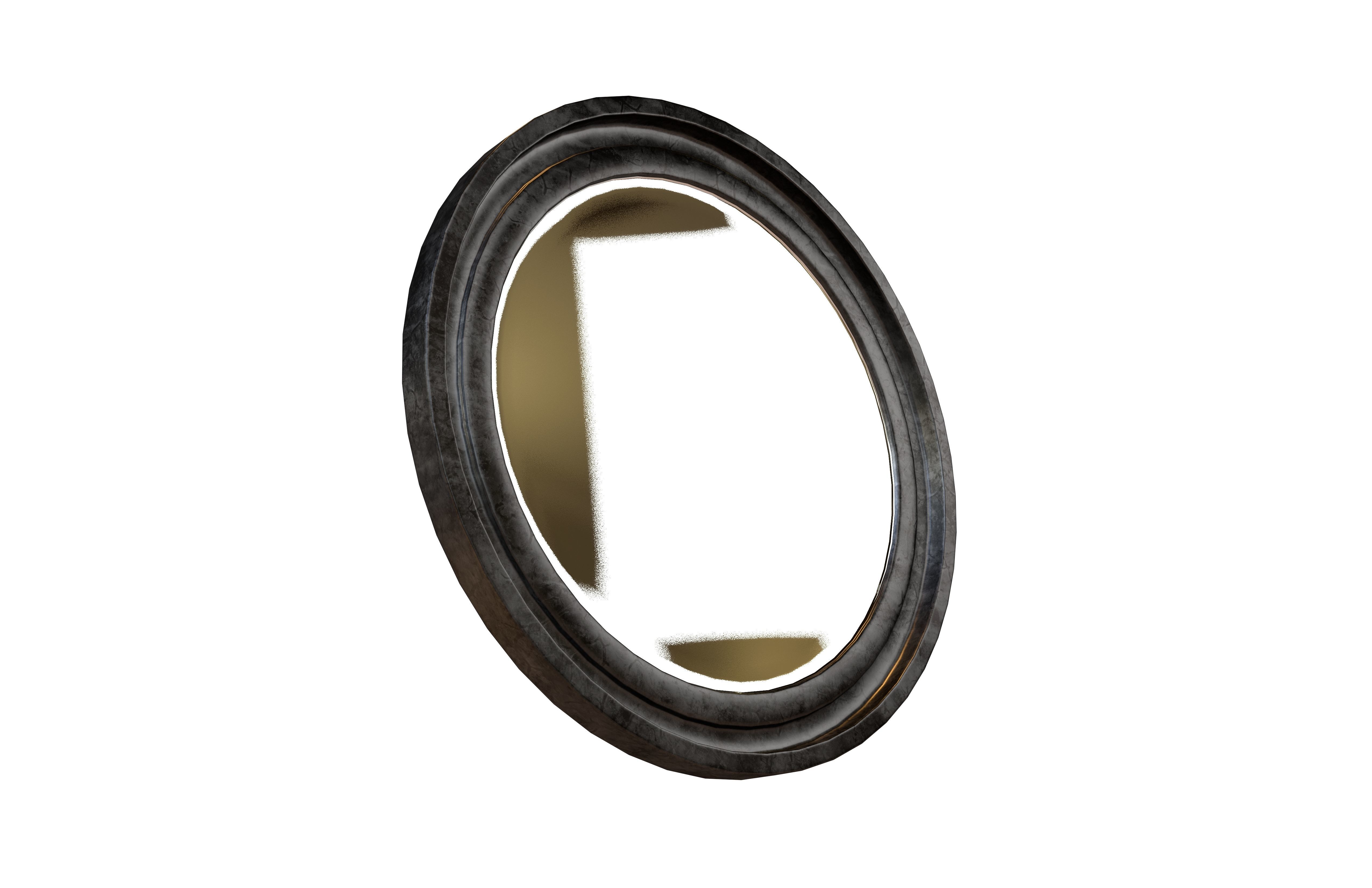 Round Mirror V1 003 Low-poly 3D model_3