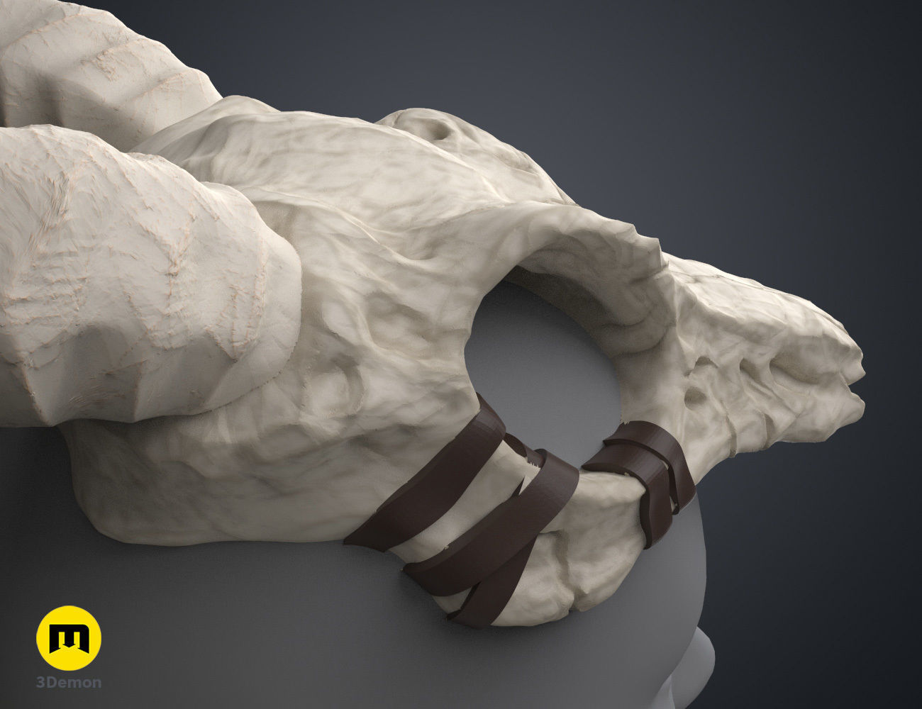 Shaman Skull with Horns 3D print model_18