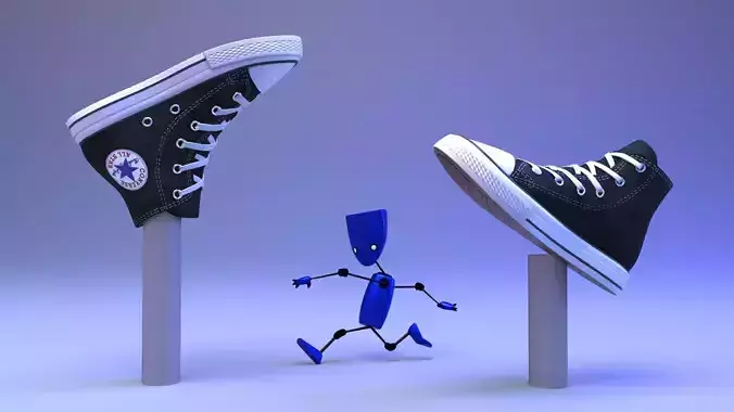 Footwear shoes Sport Color Black Low-poly 3D model