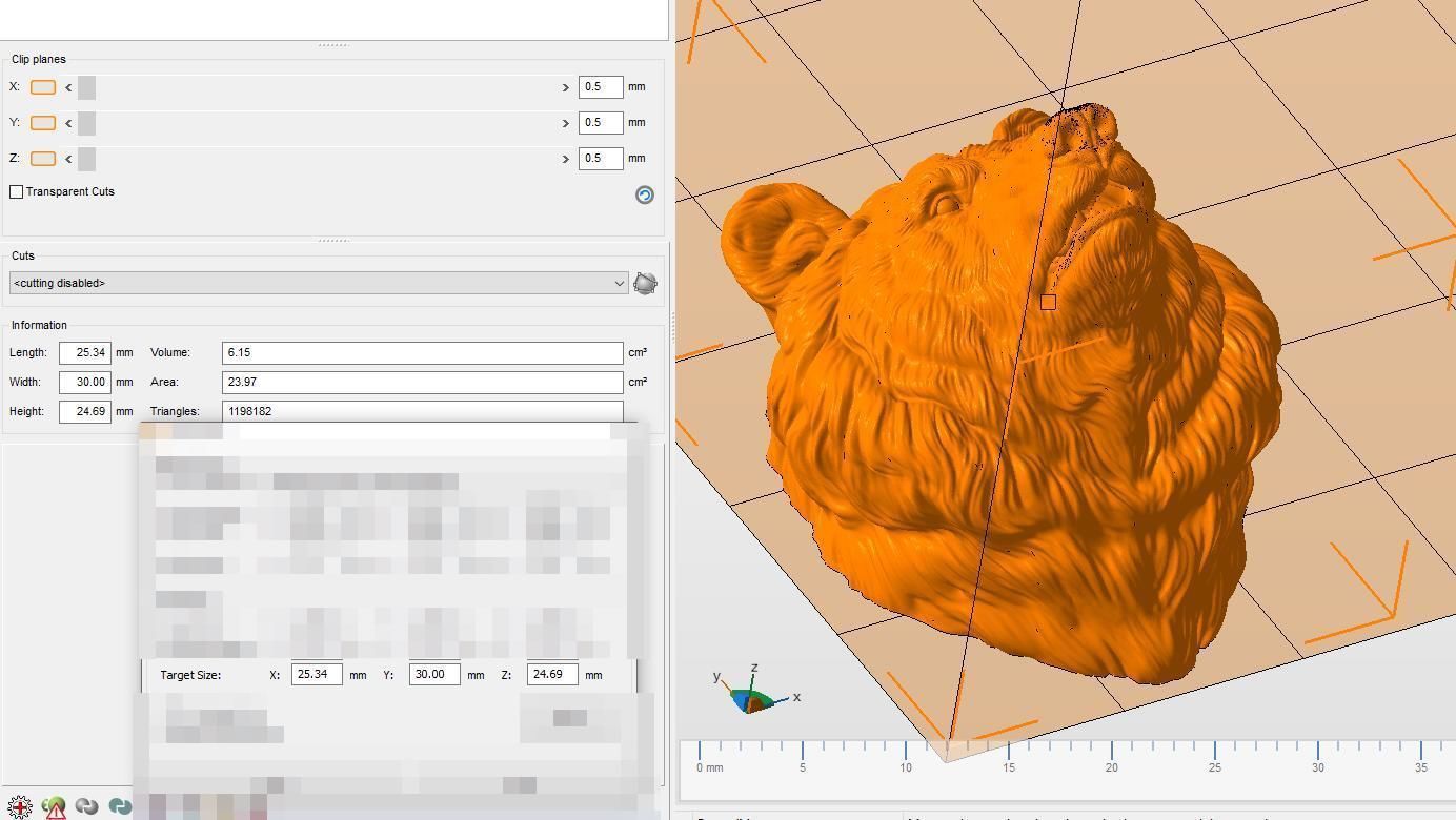 Bear head shaggy 3D print model_20