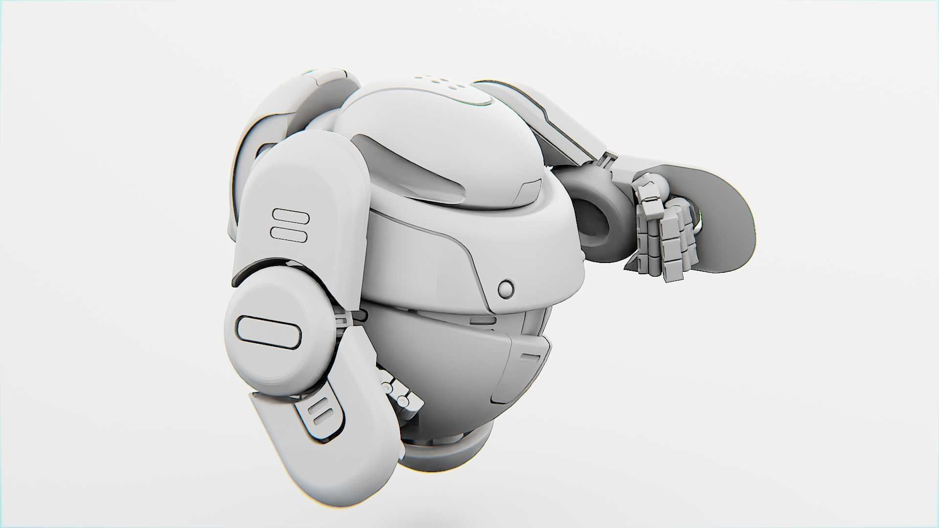 DRONE BOT S-2000 RIGGED 3D model_33