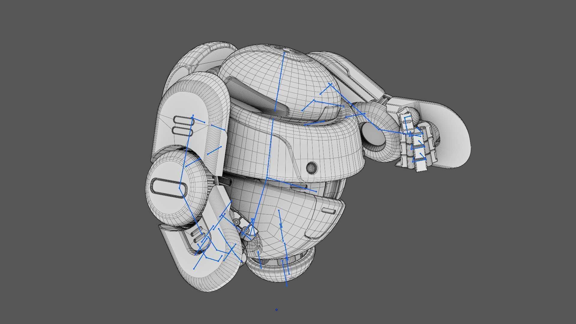 DRONE BOT S-2000 RIGGED 3D model_36