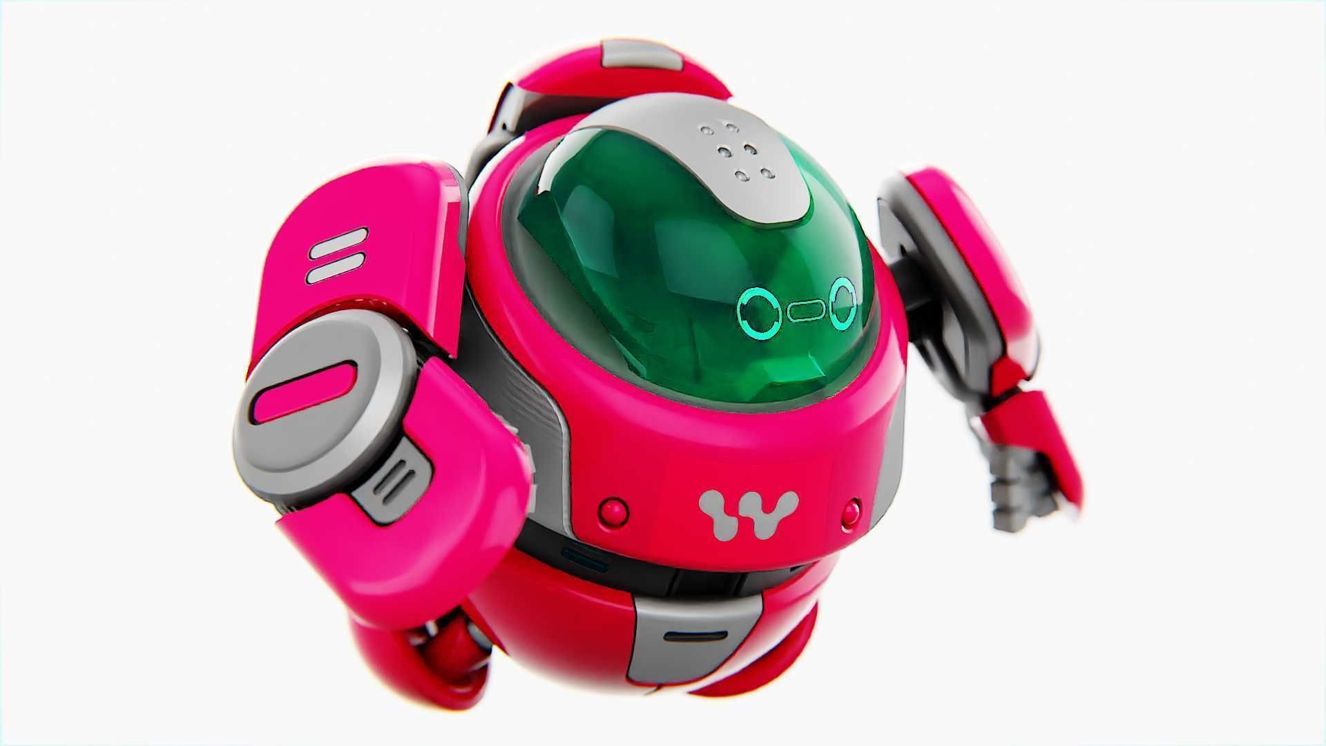 DRONE BOT S-2000 RIGGED 3D model_23