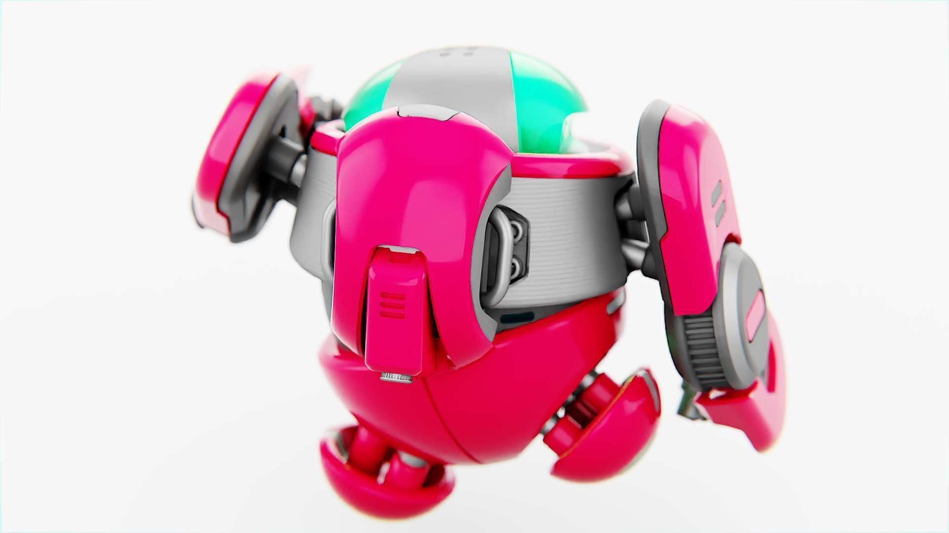 DRONE BOT S-2000 RIGGED 3D model_9
