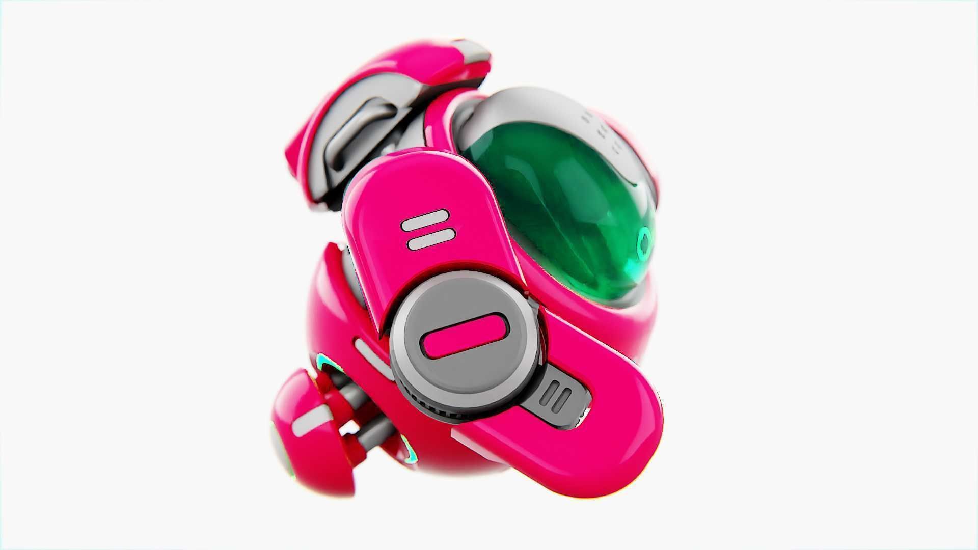 DRONE BOT S-2000 RIGGED 3D model_25