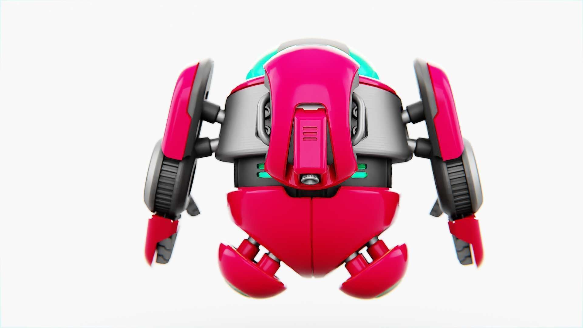 DRONE BOT S-2000 RIGGED 3D model_20