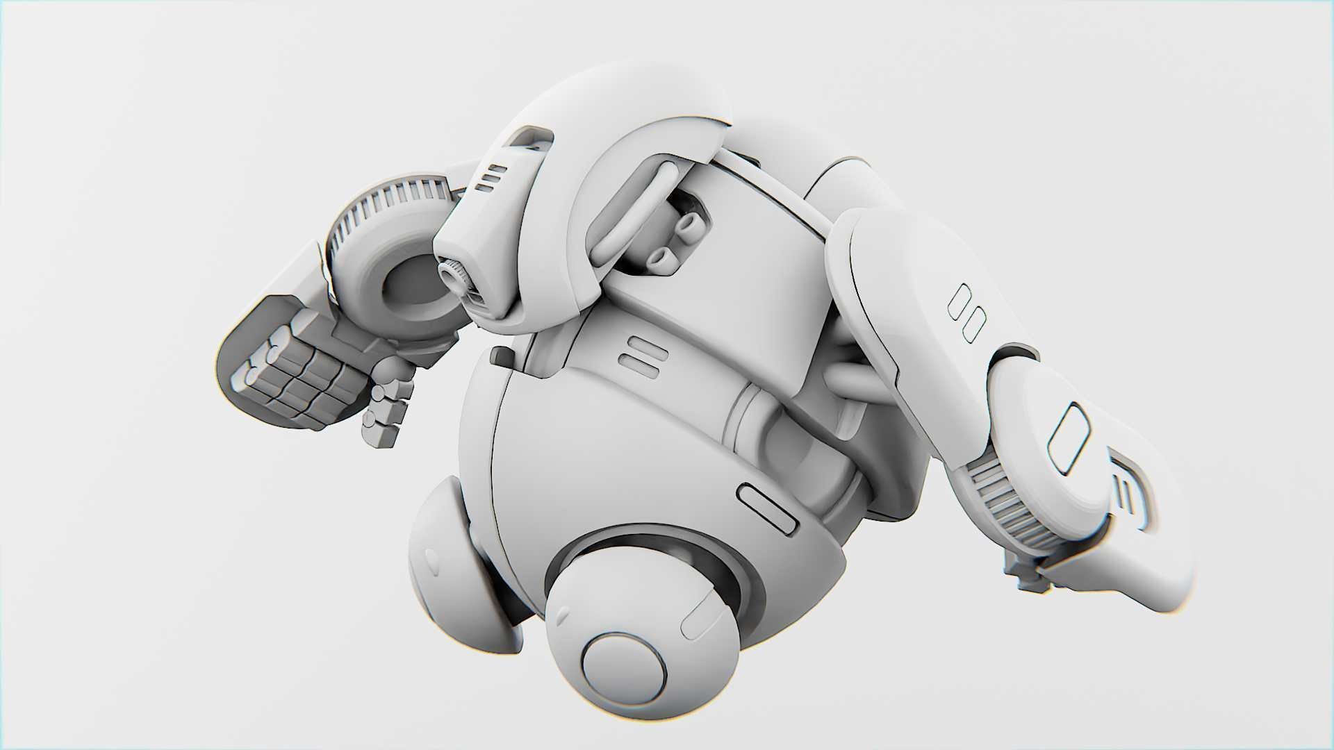 DRONE BOT S-2000 RIGGED 3D model_31