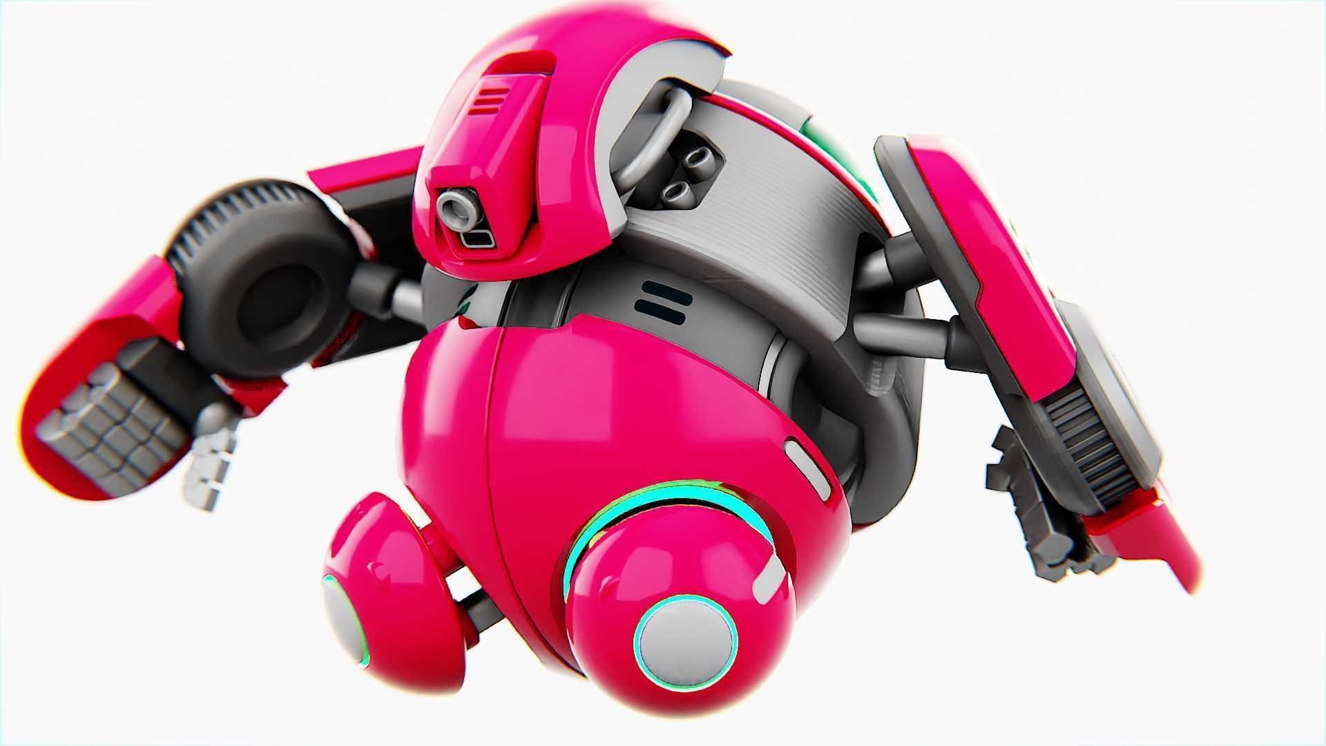 DRONE BOT S-2000 RIGGED 3D model_27