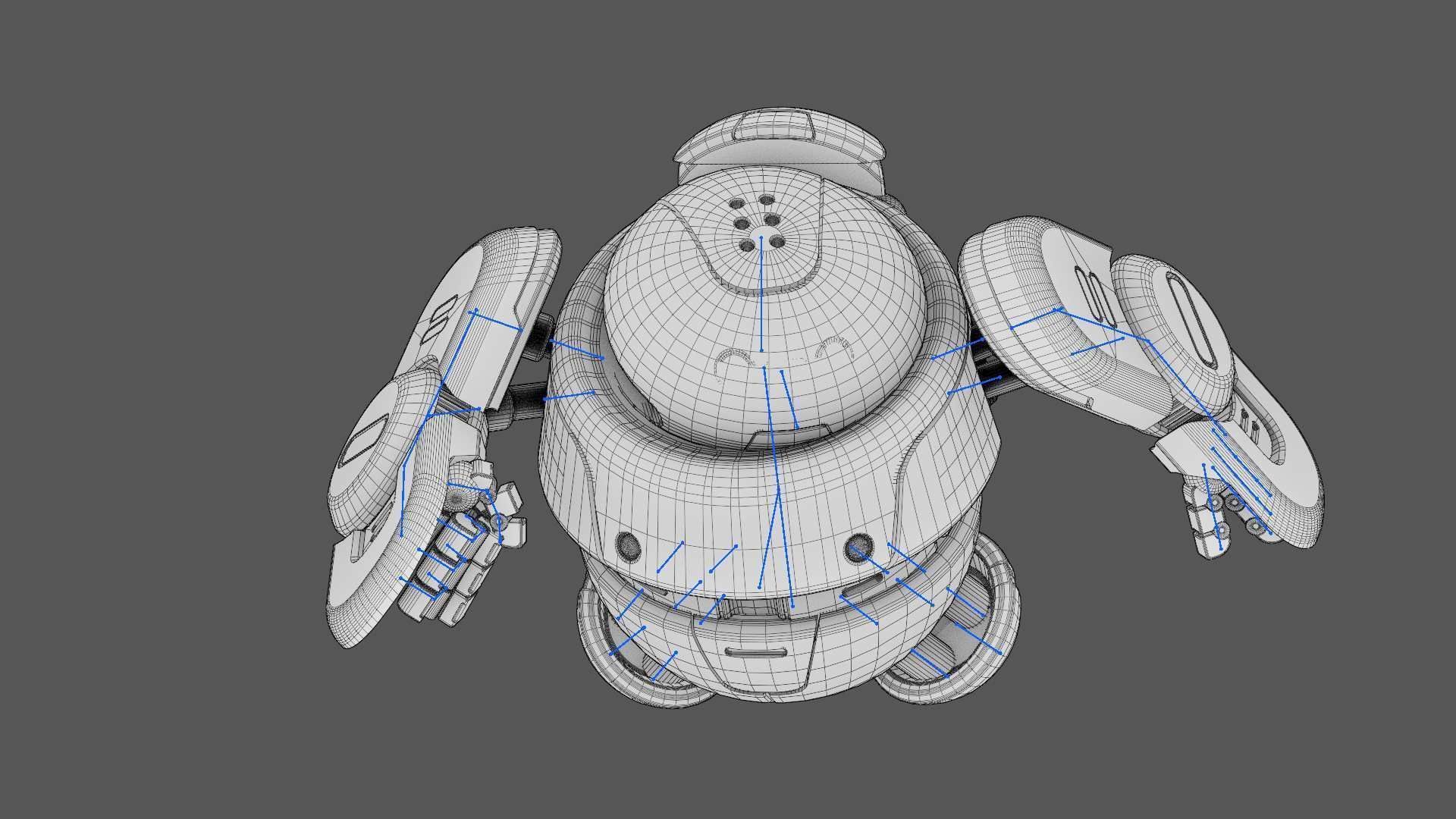 DRONE BOT S-2000 RIGGED 3D model_39