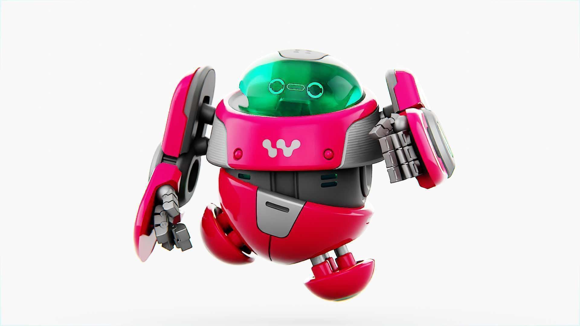 DRONE BOT S-2000 RIGGED 3D model_18