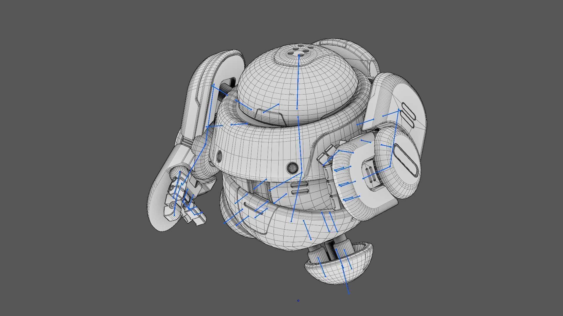 DRONE BOT S-2000 RIGGED 3D model_35