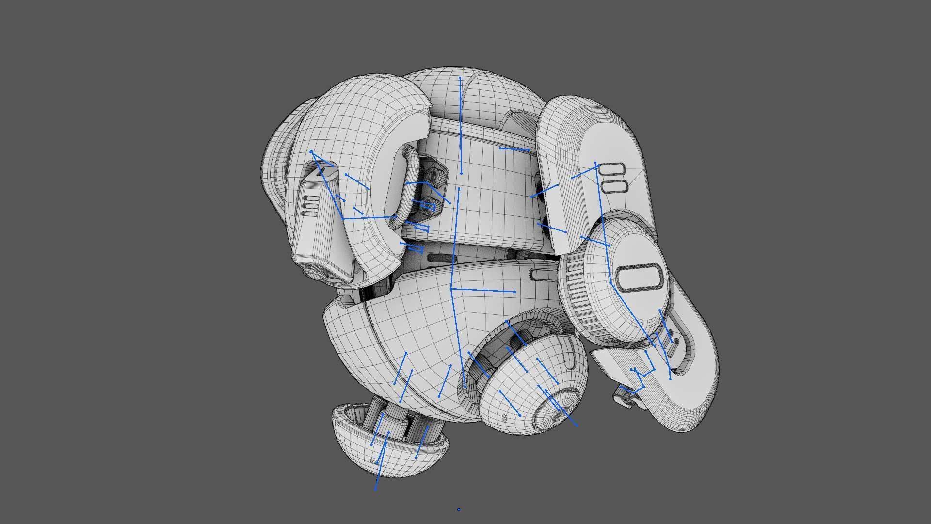 DRONE BOT S-2000 RIGGED 3D model_37