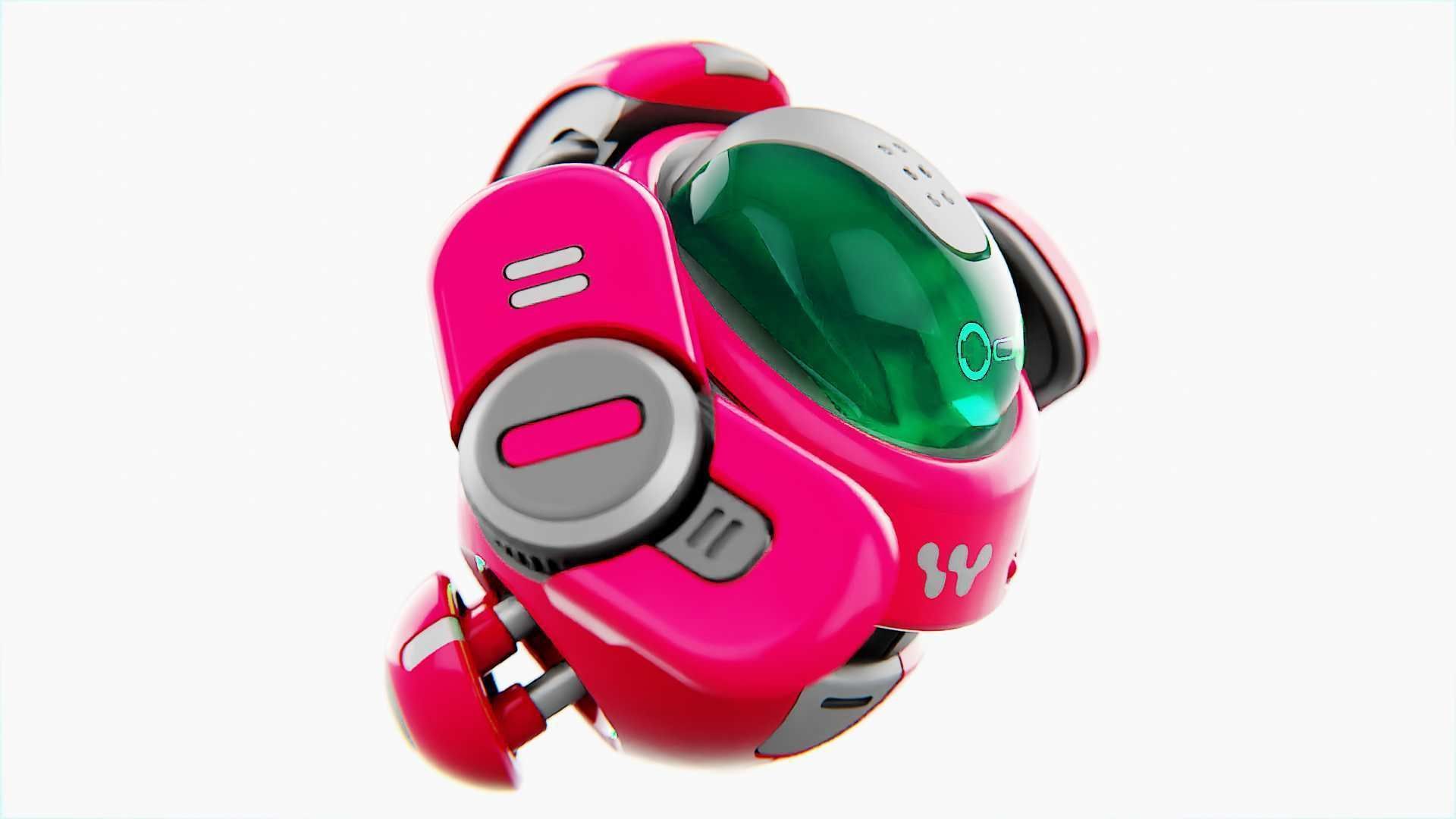 DRONE BOT S-2000 RIGGED 3D model_24