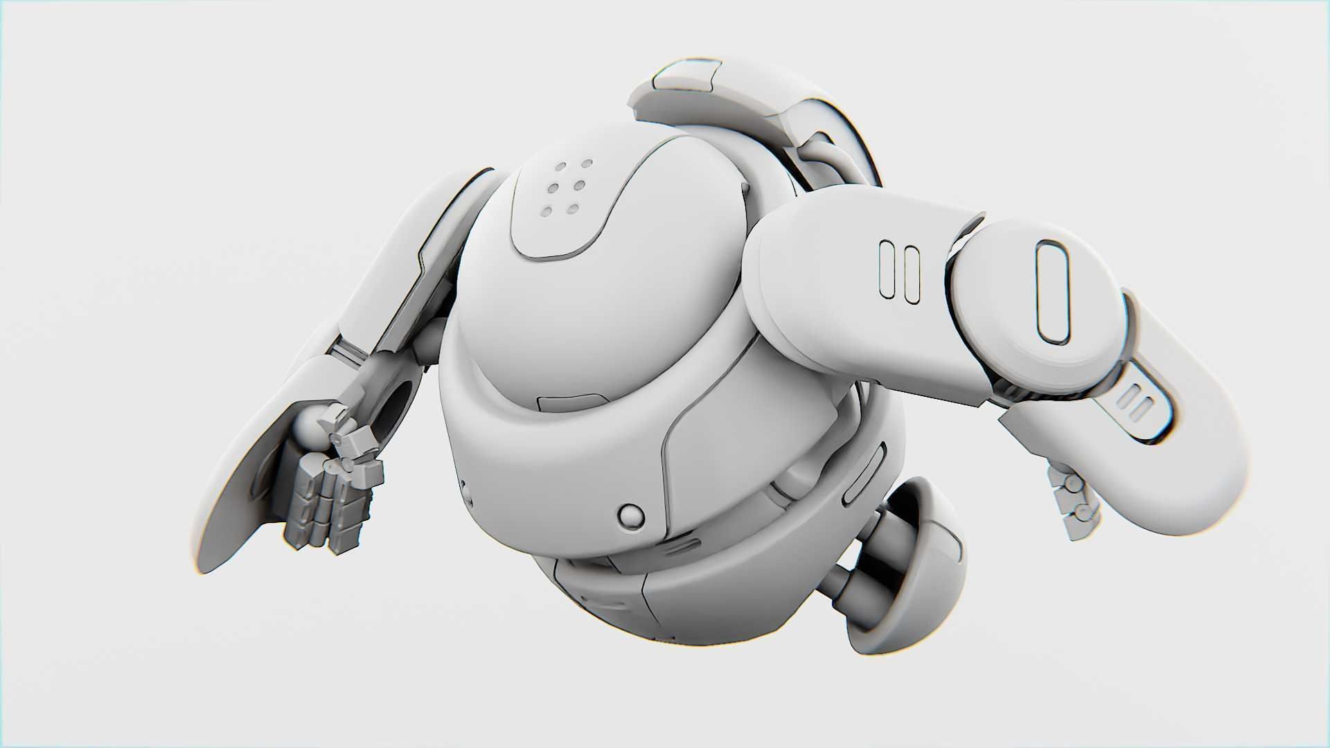 DRONE BOT S-2000 RIGGED 3D model_30