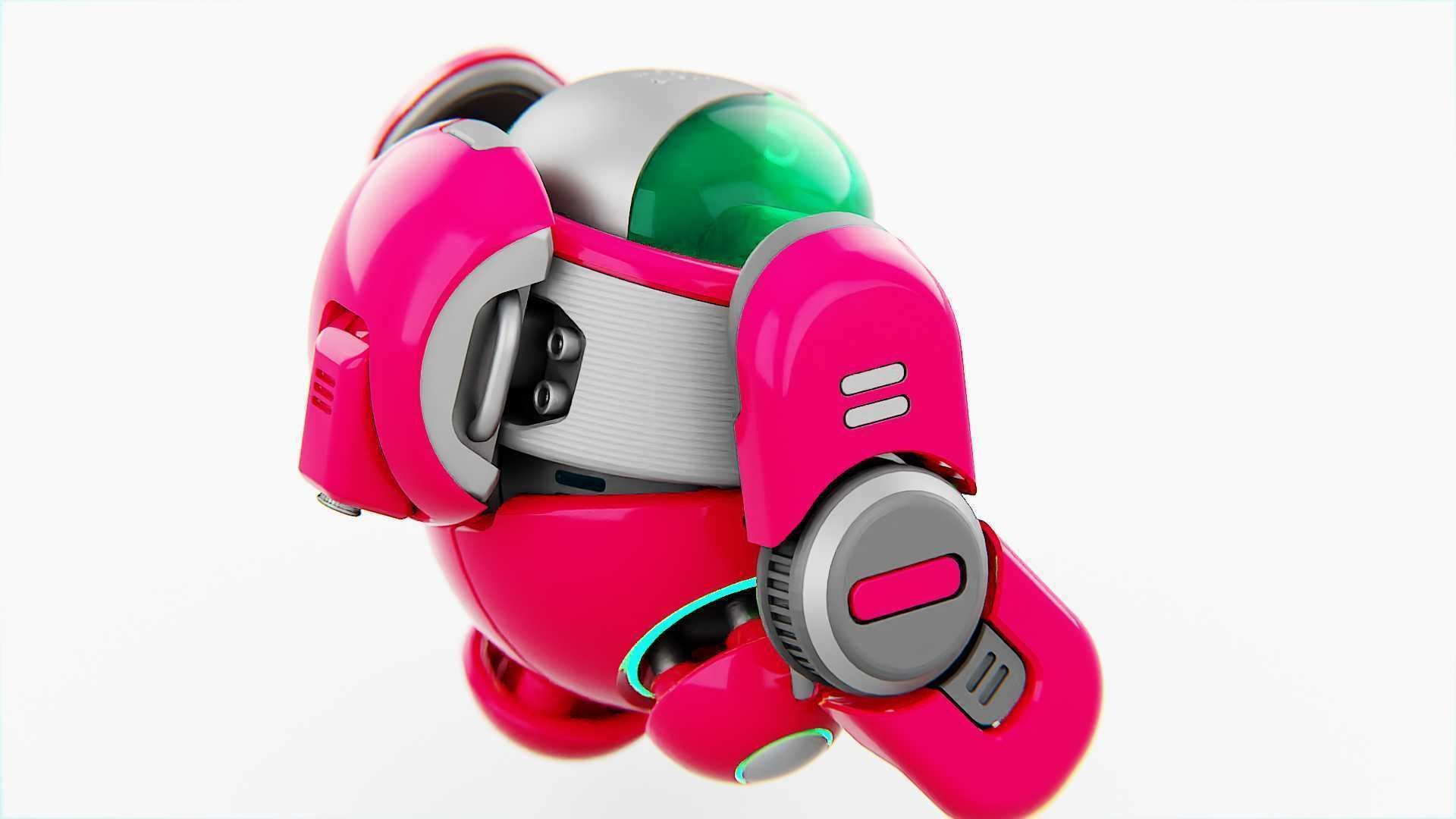 DRONE BOT S-2000 RIGGED 3D model_7