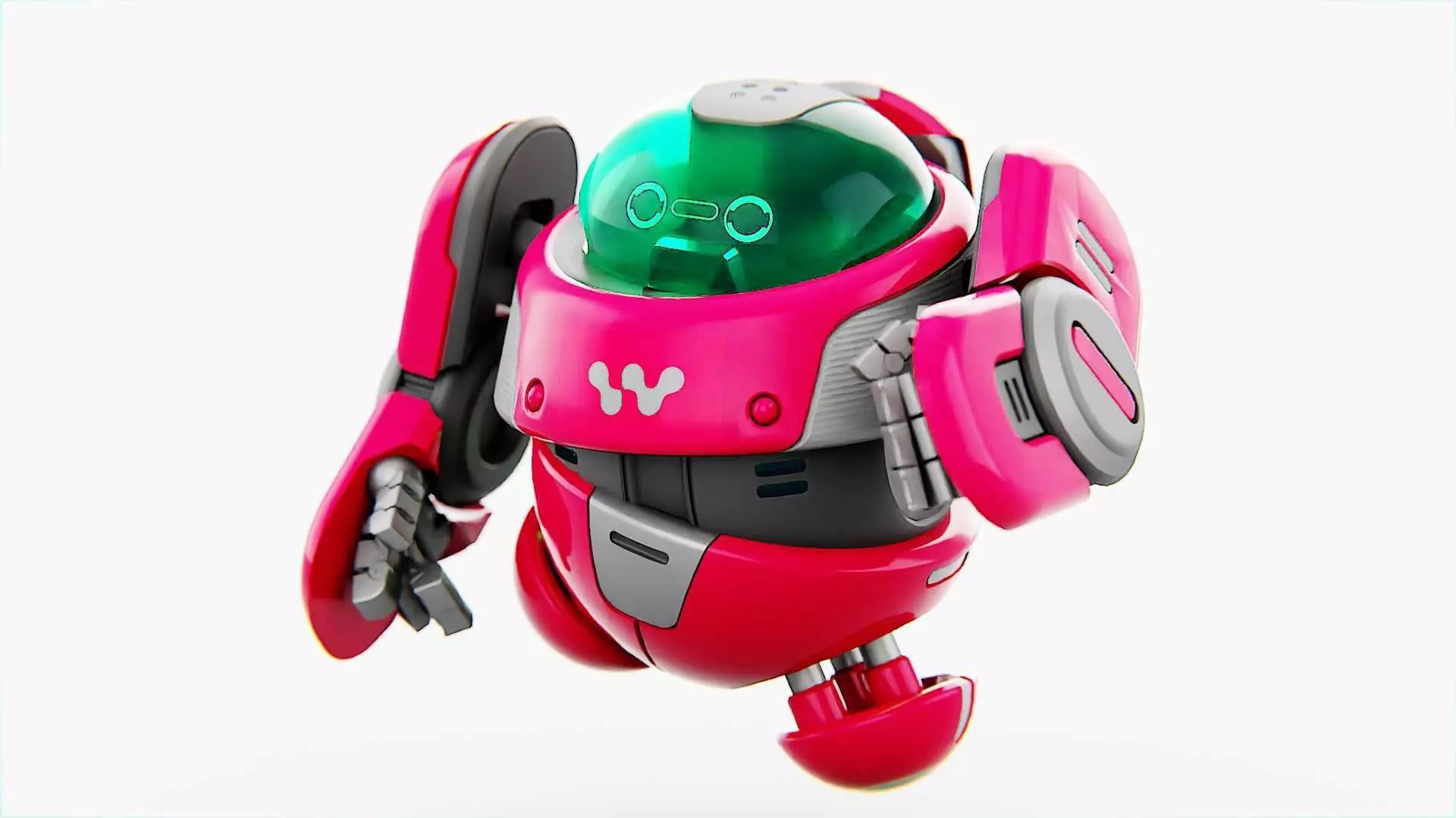 DRONE BOT S-2000 RIGGED 3D model_0