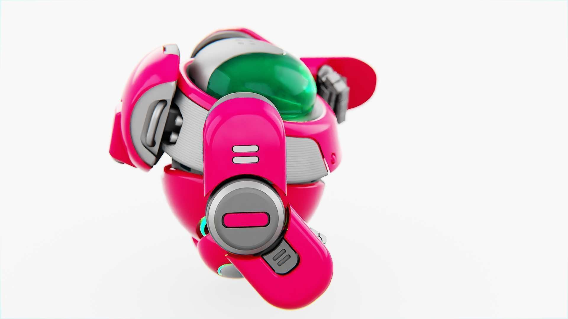 DRONE BOT S-2000 RIGGED 3D model_6