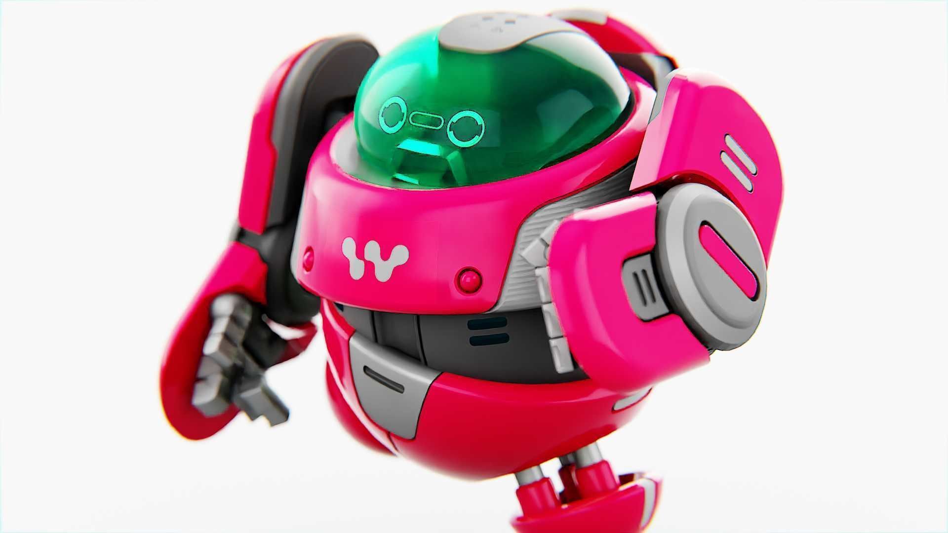 DRONE BOT S-2000 RIGGED 3D model_16